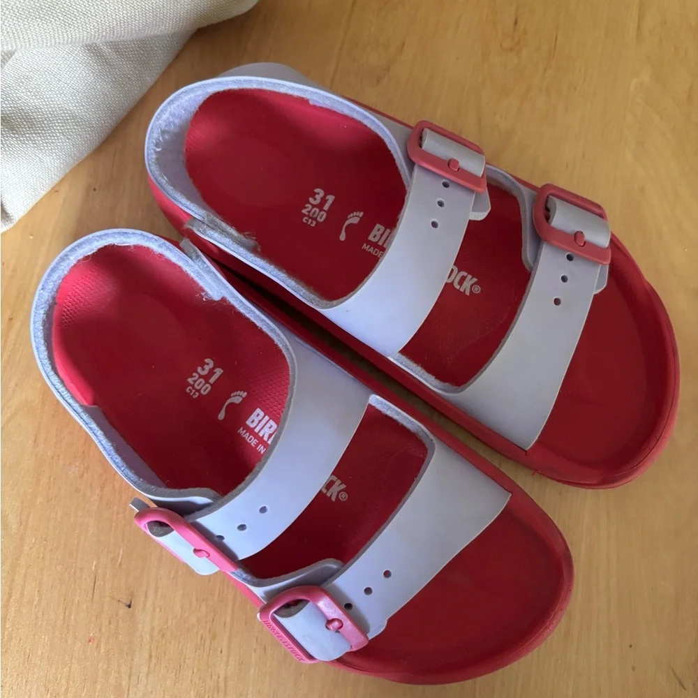 Birkenstock Mogami Sandal Waterproof Pink Adjustable Straps 31 EU 13/13.5 US